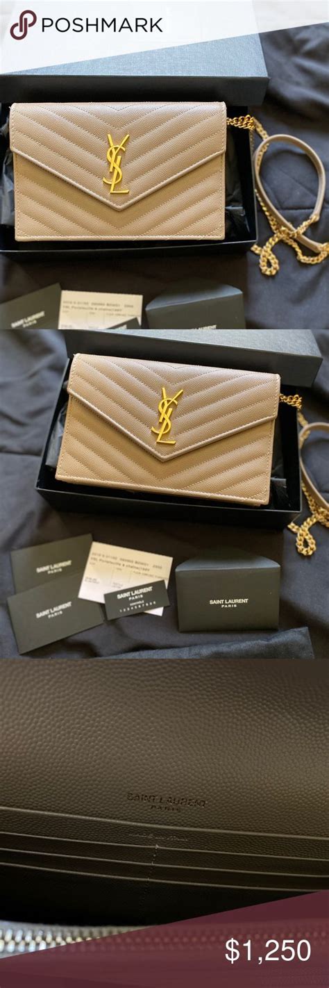 ysl portefeuille a chaine 189y